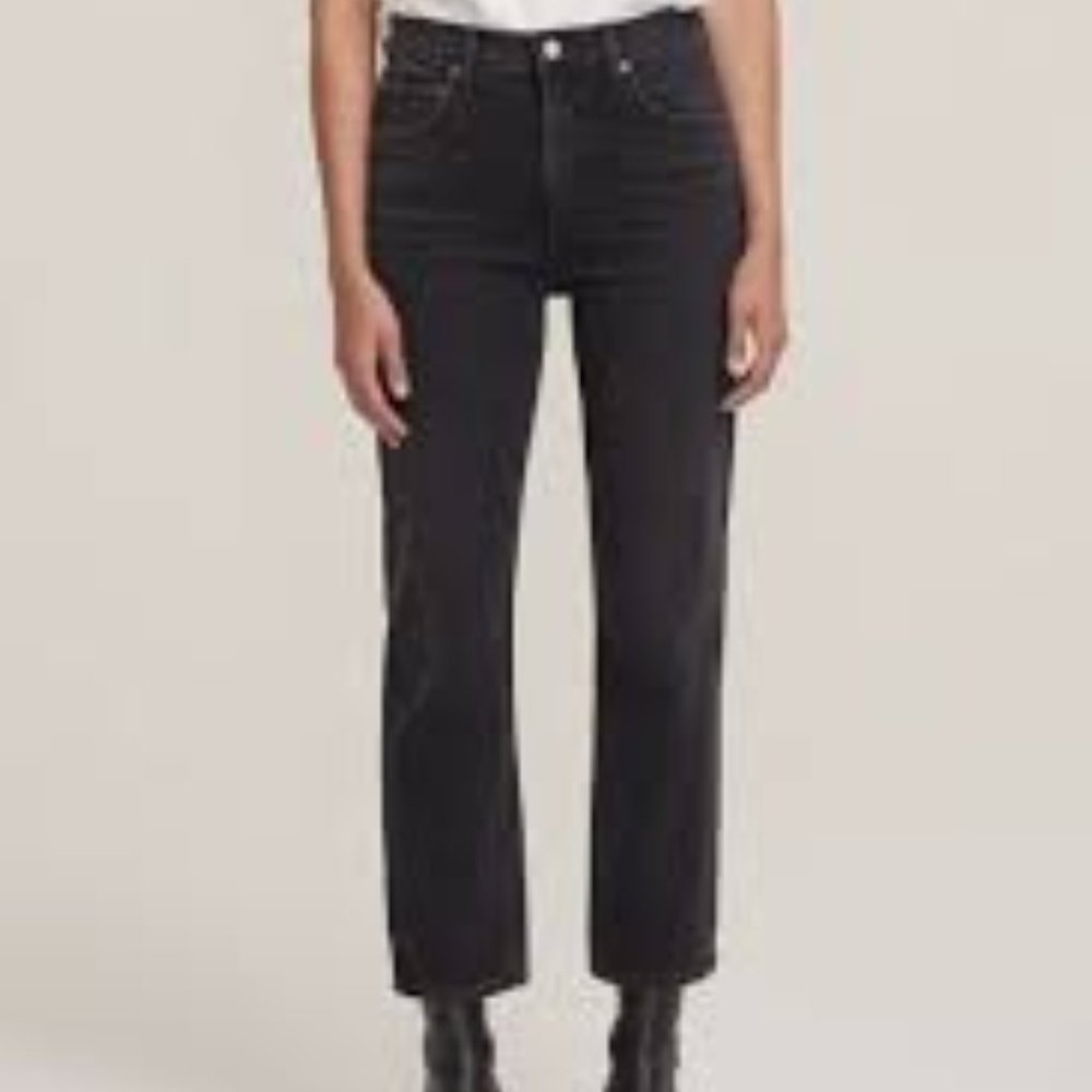 Agolde Wilder Jeans in Black Panoramic Size 27